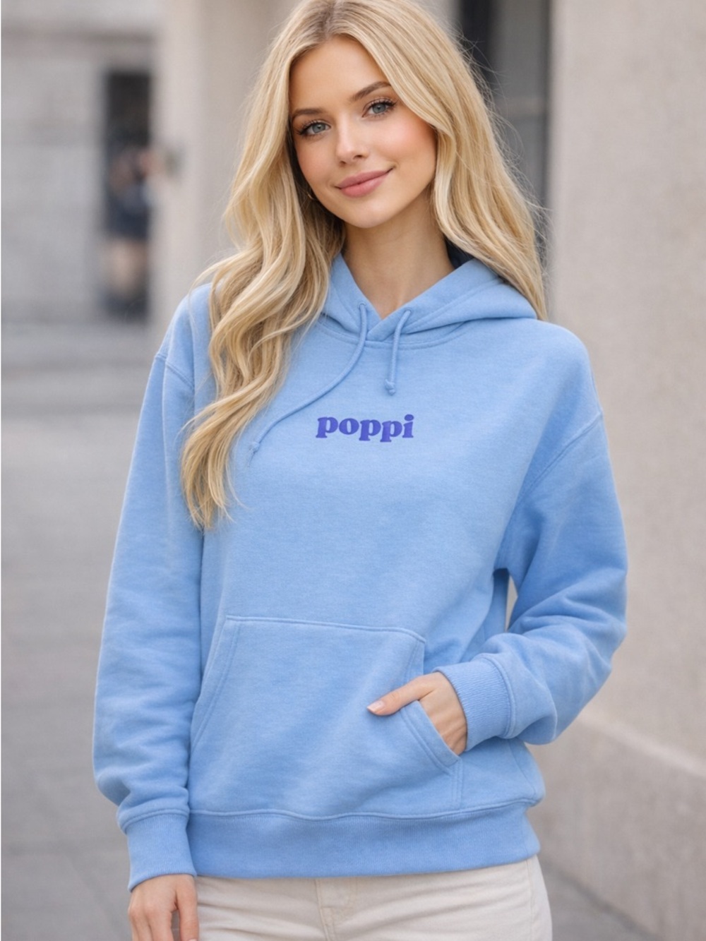 poppi Oversized Hoodie with Purple poppi Logo